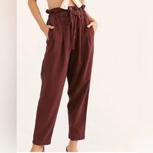 Free People Margarita Rust Trouser Pant